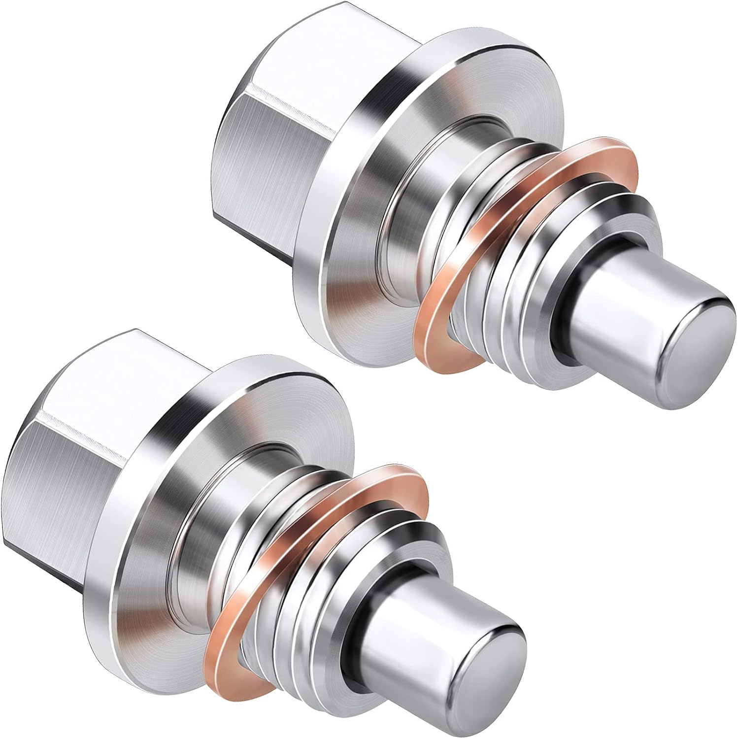 OIIKI 2PCS M12x1.25 Oil Drain Plug, Aluminum Sump Drain Nut Oil Drain Bolt