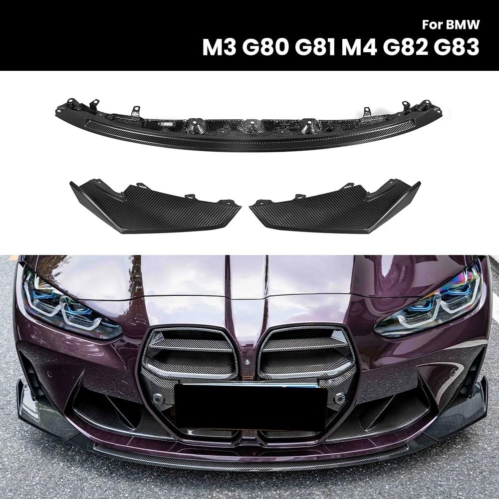 Uniwersalny spoiler Do BMW M3 G80 G81 M4 G82 G83 CS Dry | 2021 2021-INaReal Style-INaReal Carbon Fiber Włókno węglowe Przedni Dokładka przedniego zderzaka