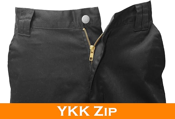 Multi Pockets Men Cargo Combat Work Trousers Work Pants with Button & Zip Fly 28W / 29L Black - 3