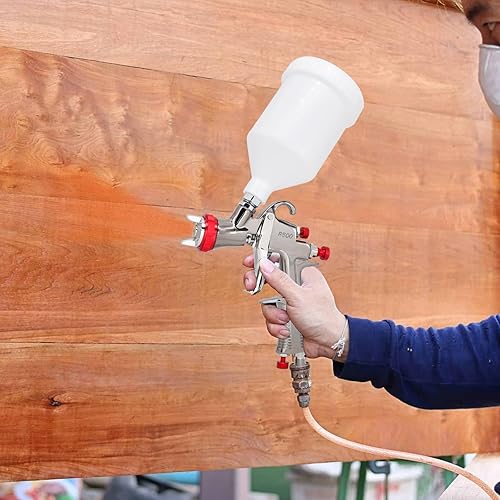 Miniatura 7 de LVLP R500 - Pistola rociadora de pintura de coche de alimentación por gravedad de 0.051 in, rociador de pintura ideal para capas base automotrices,