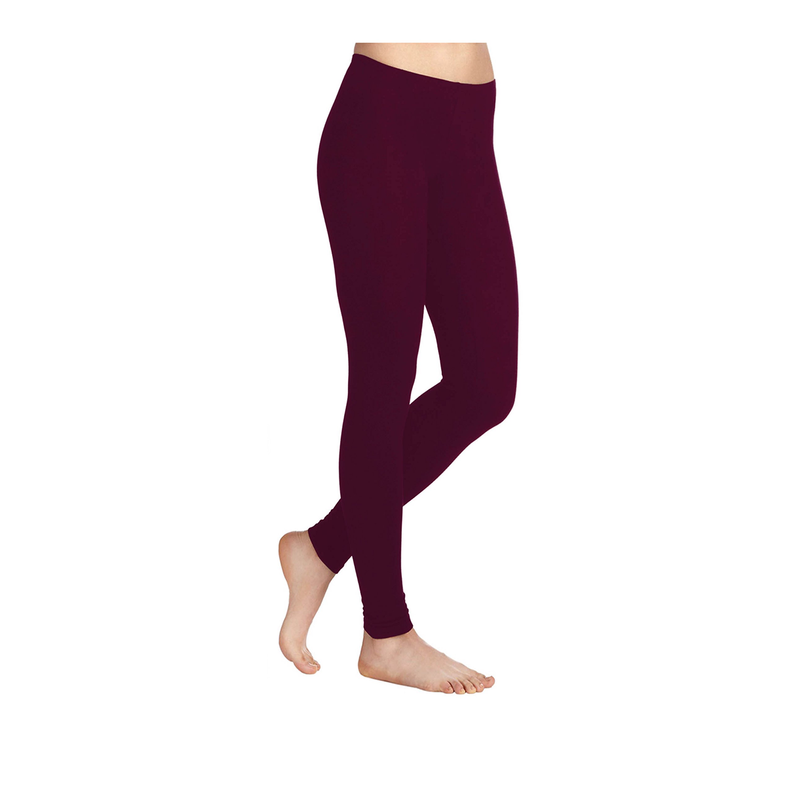 Missloved Plain Stretchy Viscose Lycra Leggings - XL to fit UK 16-18 - Plum