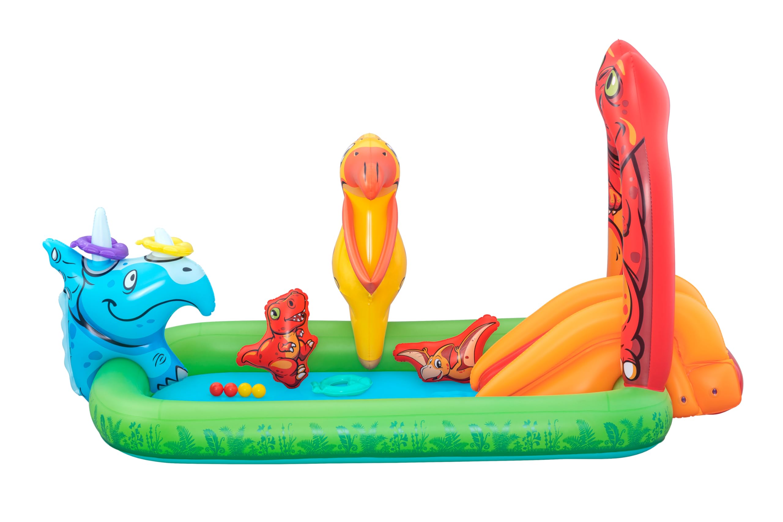Bestway 53160 Playcenter gonfiabile Jurassic Splash con piscinetta, 2 anni+