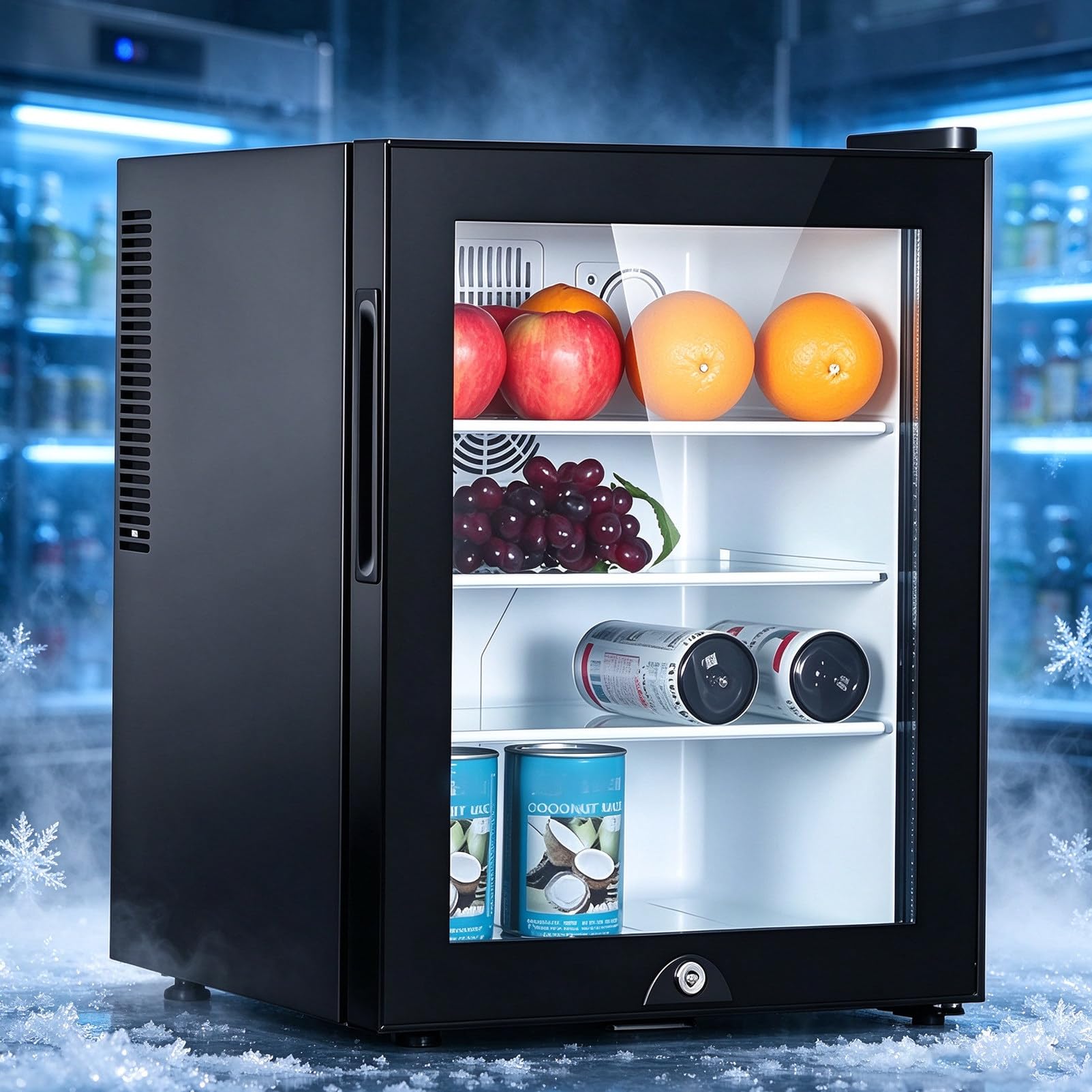 Mininevera Vertical con Puerta de Cristal 40L