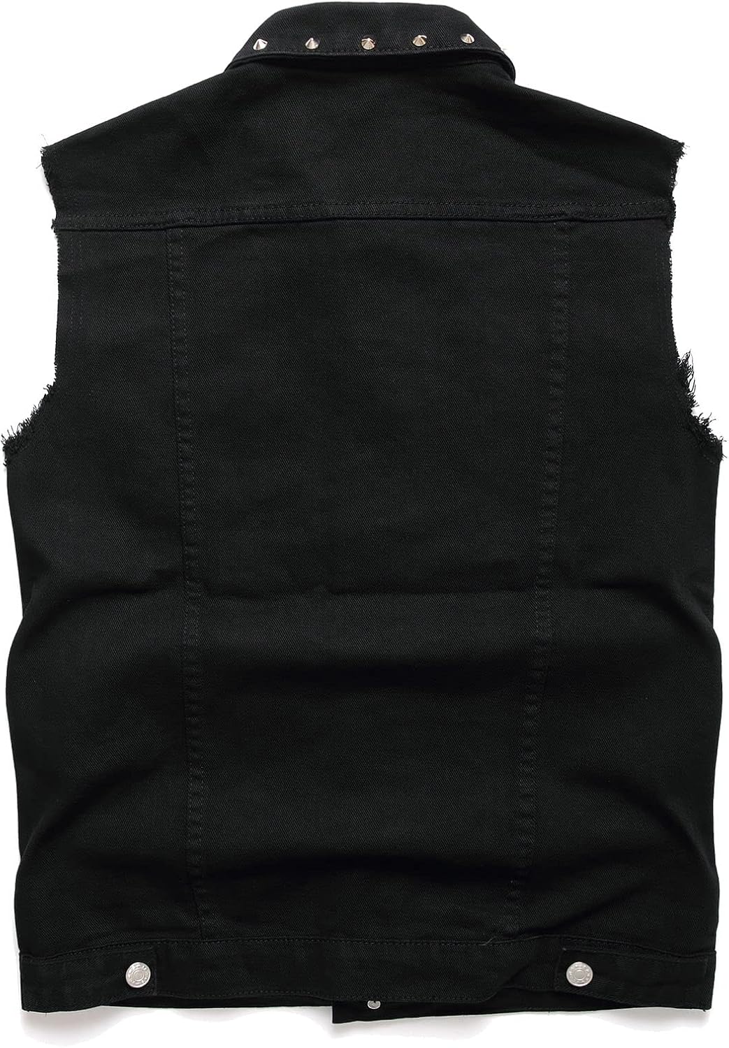 Denim Vest Men Lapel Sleeveless Slim Fit Retro Ripped Casual Jean Vest for Men's - Image 2