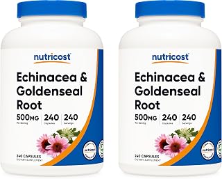 Nutricost Echinacea & Goldenseal Root, 500mg, 240 Capsules (2 Bottles) - Veggie Caps, Non GMO, Gluten Free