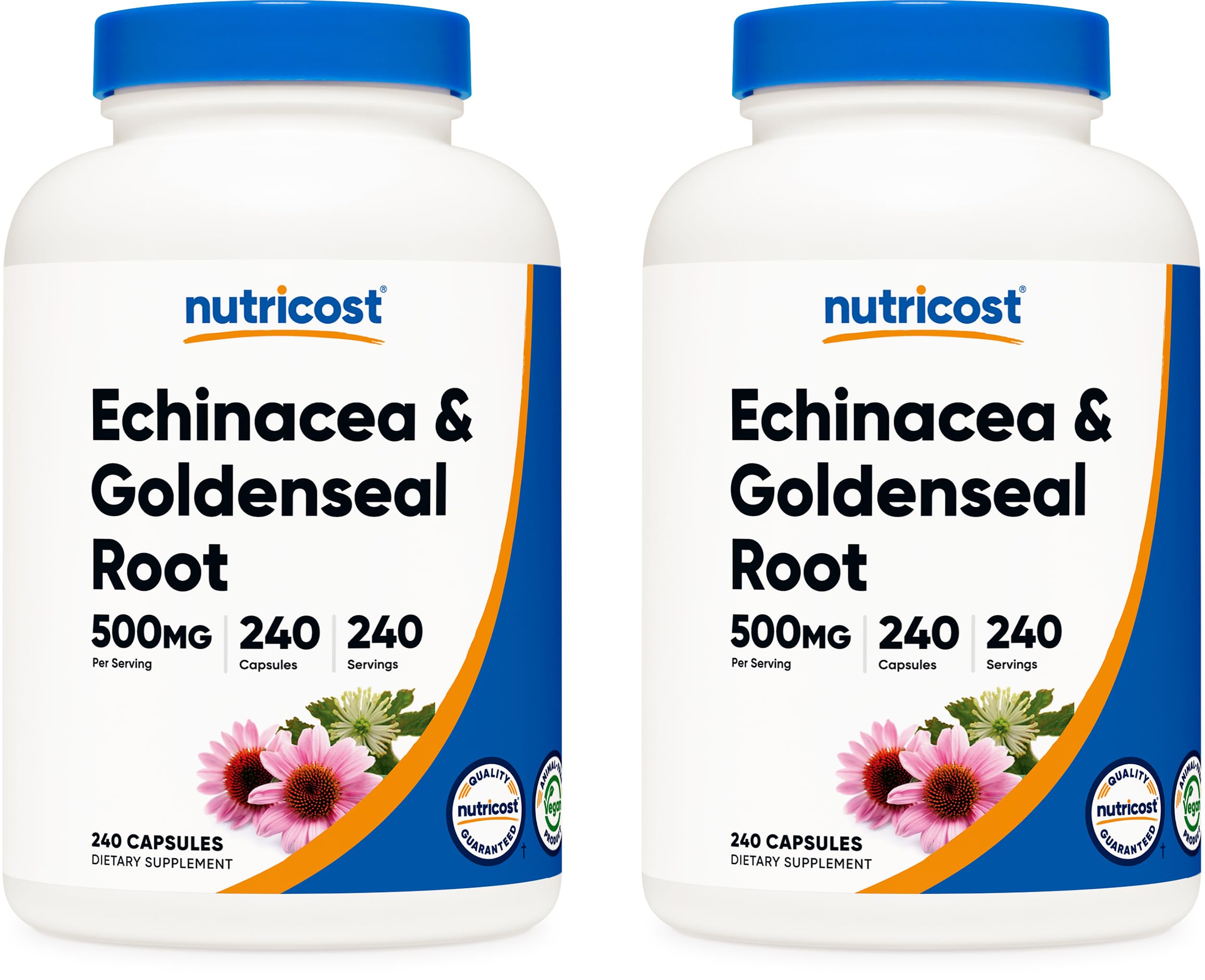 Nutricost Echinacea & Goldenseal Root, 500mg, 240 Capsules - Vegetarian Caps, Non GMO, Gluten Free — Amazon image 6