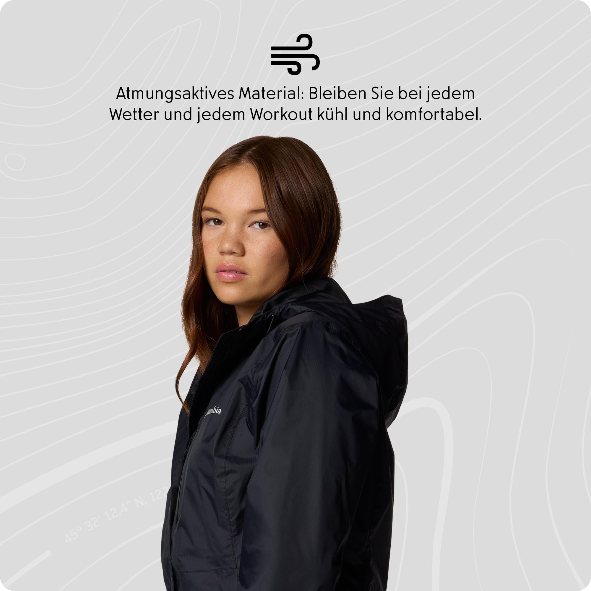 Columbia Pouring Adventure III Jacket, Wasserdichte Regenjacke für Damen