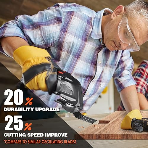 Miniatura 4 de Royars Paquete de 50 hojas de sierra multiherramienta bimetálicas oscilantes multiherramienta para Fein Multimaster Dremel Multi-Max Dewalt