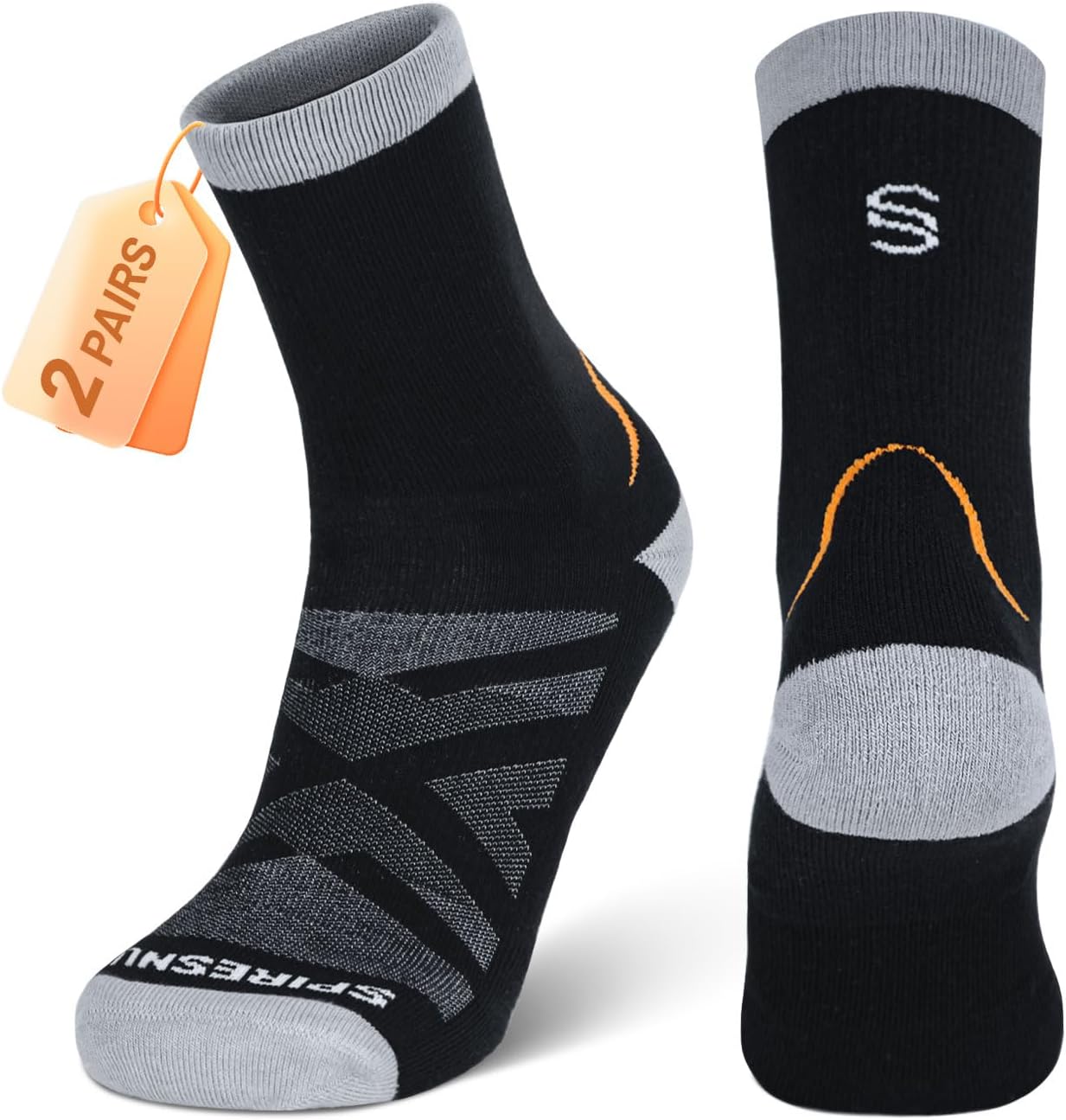Hiking Socks 2-Pack – Moisture-Wicking & Anti-Blister for Men & Women | Quick-Dry, 3D Arch Support, Odor Control Hiking Socks 2-Pack – Moisture-Wicking & Anti-Blister for Men & Women | Quick-Dry, 3D Arch Support, Odor Control