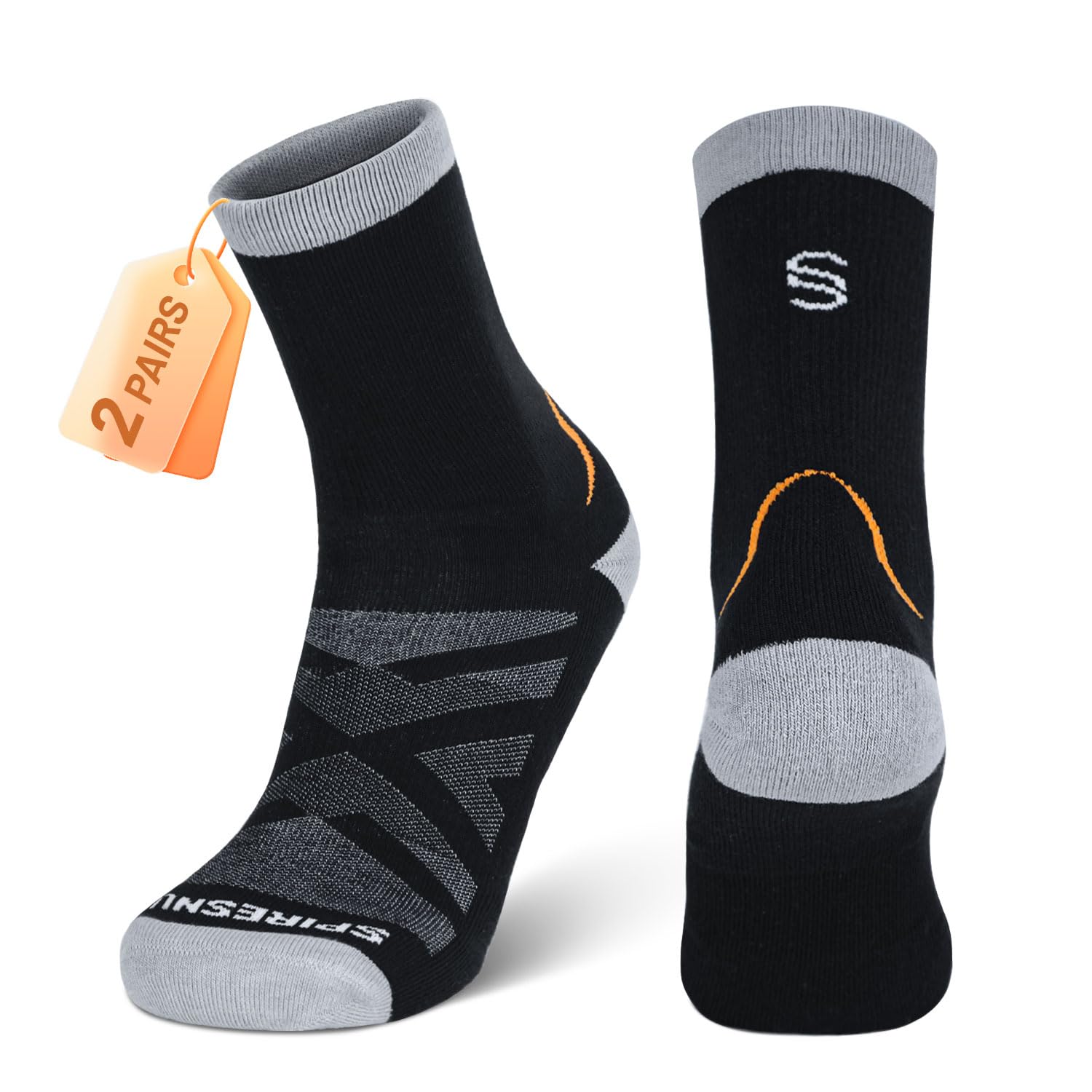 SPIRESNUG Hiking Socks 2-Pack