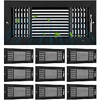 Vista 8 de Zonon 3 cubiertas de ventilación de techo de 6 x 10 pulgadas, 3 vías, pared lateral, registro de techo, cubierta de ventilación de aire