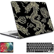 Compatible with MacBook Air 13.6 inch Case 2022-2026 Release A2681 M2 A3113 M3 A3240 M4 A3449 M5 Hard Plastic Shell Cover w/Mac OS Keyboard Sticker & Keyboard Cover Dragon