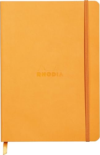 Rhodia Rhodiarama - Cuaderno de cuero sintético con tapa blanda, 3.17onzas, suave forro de papel marfil, 16 colores, 3 tamaños, gran diario, cuaderno