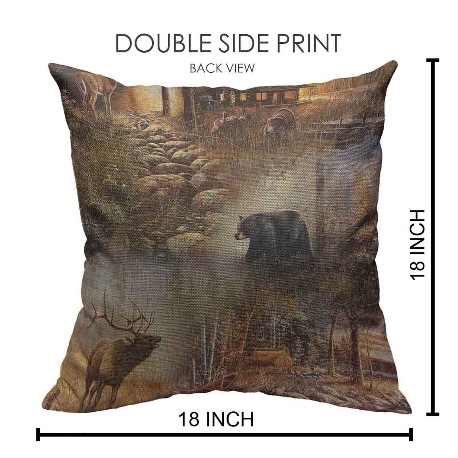 Nordic Style Panda Throw Pillow Cover – 18x18 Inch Cotton Linen Cushion Cover With 'All You Need Is Love'