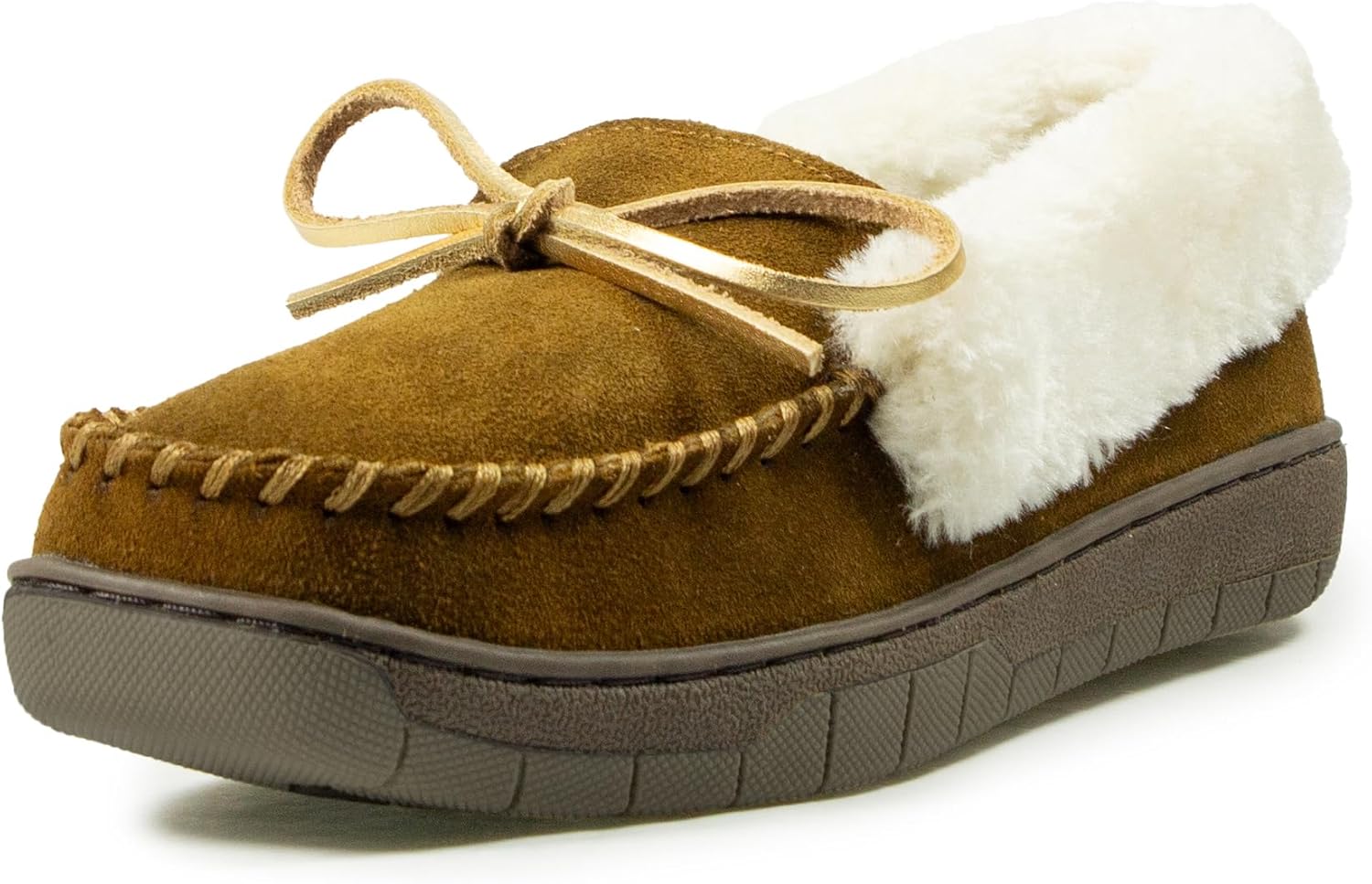 ARIAT Women's Ivy Moccasins - Genuine Suede Leather Moc Toe Slip-On Style Rubber Outsole Slippers in Gift Tin Box