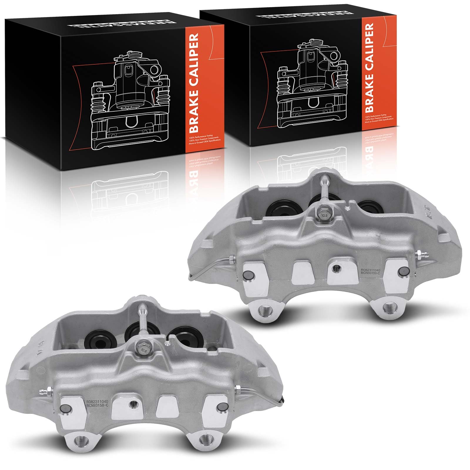 Frankberg 2x Bremssattel Bremszange Vorne Links Rechts Alum.i.n.i.um Kompatibel mit Q7 4LB Q7 Van 4LB T.o.u.a.r.e.g 7L6 7L7 7LA Replace# 7L6615123Q