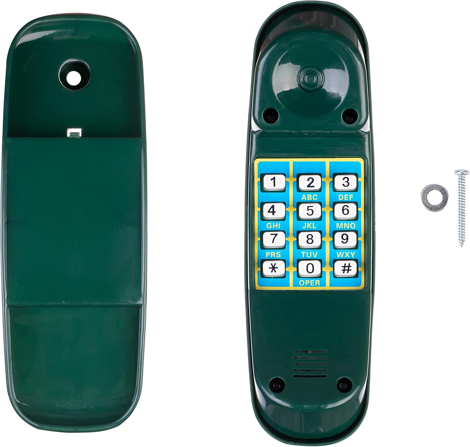 Plastic Kids Outdoor Gym Playground Playhouse Toy Phone Set, Green Swing Set Accessories Cordless Play Telephone