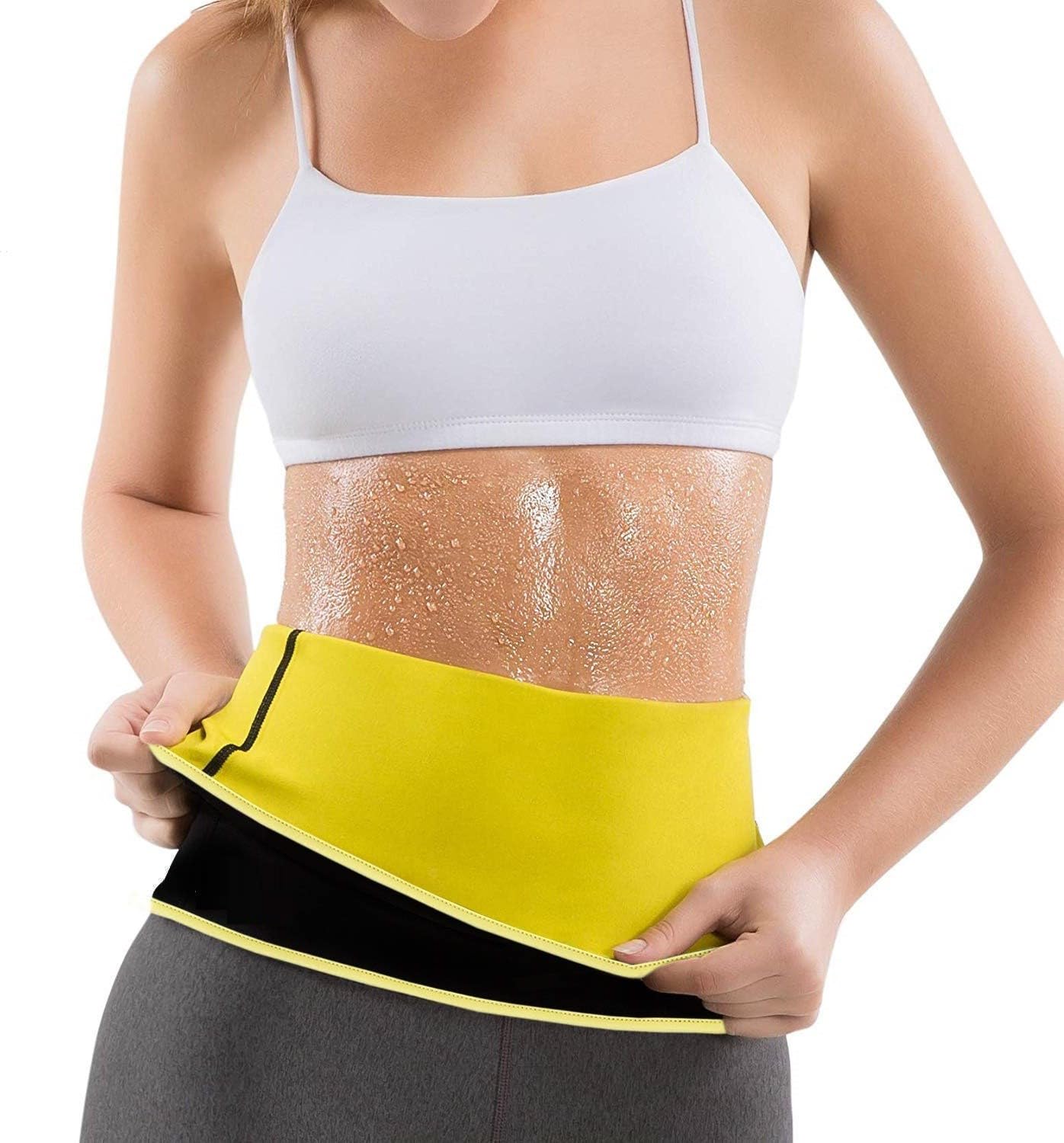Tummy Workout Belt/Shape wear/Exercise Hot Slimming Belt Women, Men, Unisex Shapewear Women Black Color HOT Shaper Belt Size Large to XL-image-35