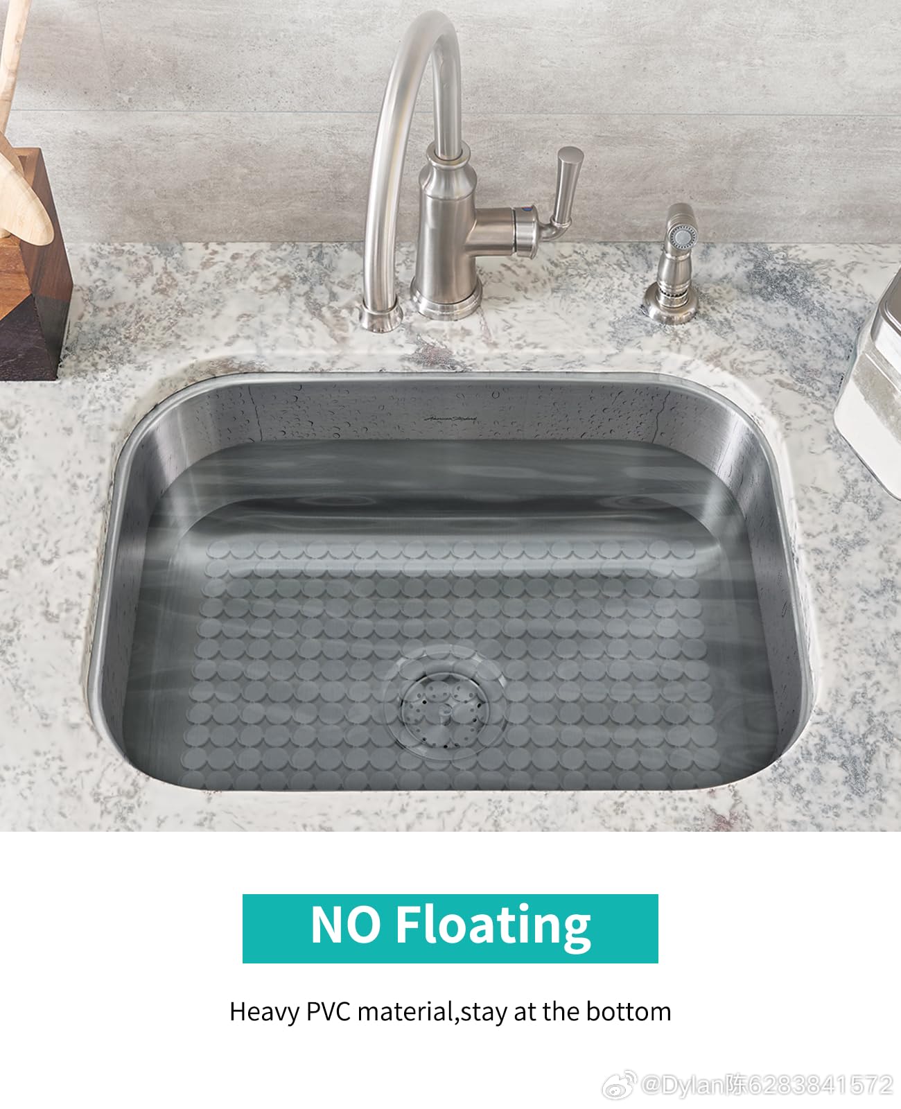 Photo 1 of Bligli 2-Pack Kitchen Sink Mat: PVC Adjustable Sink Protector | Sink liner Pad | Dish Drying Mats, Easy to Clean & DIY Cut | 15.7 x 11.8 inch (Clear)
