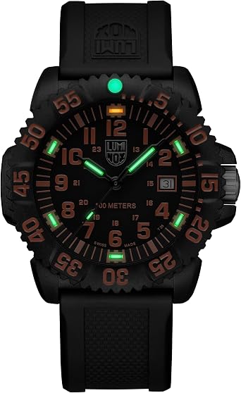 Luminox - Sea Lion 44 mm Men's Watch SKU X2.2053 Carbonox Case & Bezel Swiss Quartz Movement Ronda 515 Lasting Luminosity 25 Years 100 m Waterproof Black Silicone Strap