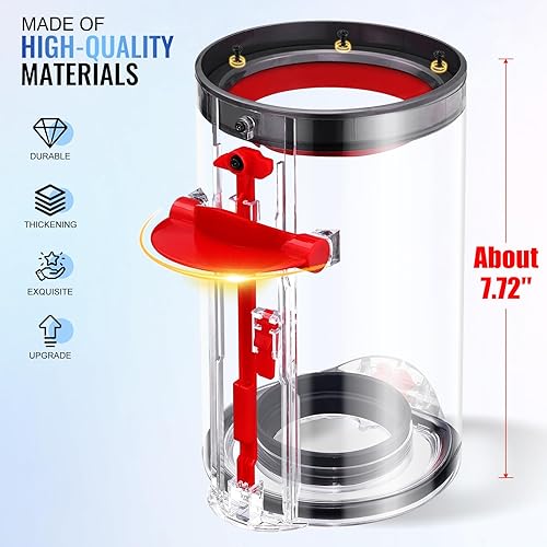 Miniatura 6 de Repuesto de depósito de polvo mejorado para Dyson V11 V15 SV14 SV15 SV22 para aspiradora, reemplazo de contenedor de vacío para pieza número