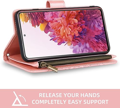 Miniatura 4 de Asuwish Compatible con Samsung Galaxy S20 FE Gaxaly S 20 FE 5G UW 6.5 pulgadas Funda tipo cartera de vidrio templado, protector de tarjetero,