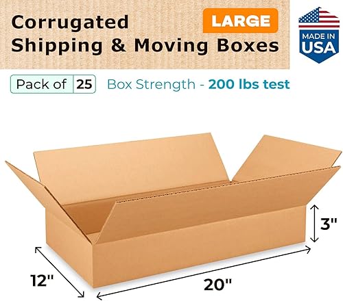 Miniatura 541 de Cajas para envío IDL Packaging - B-1266-5 de cartón corrugado, tamaño pequeño, de 12 pulgadas de largo x 6 pulgadas de ancho x 6 pulgadas de alto