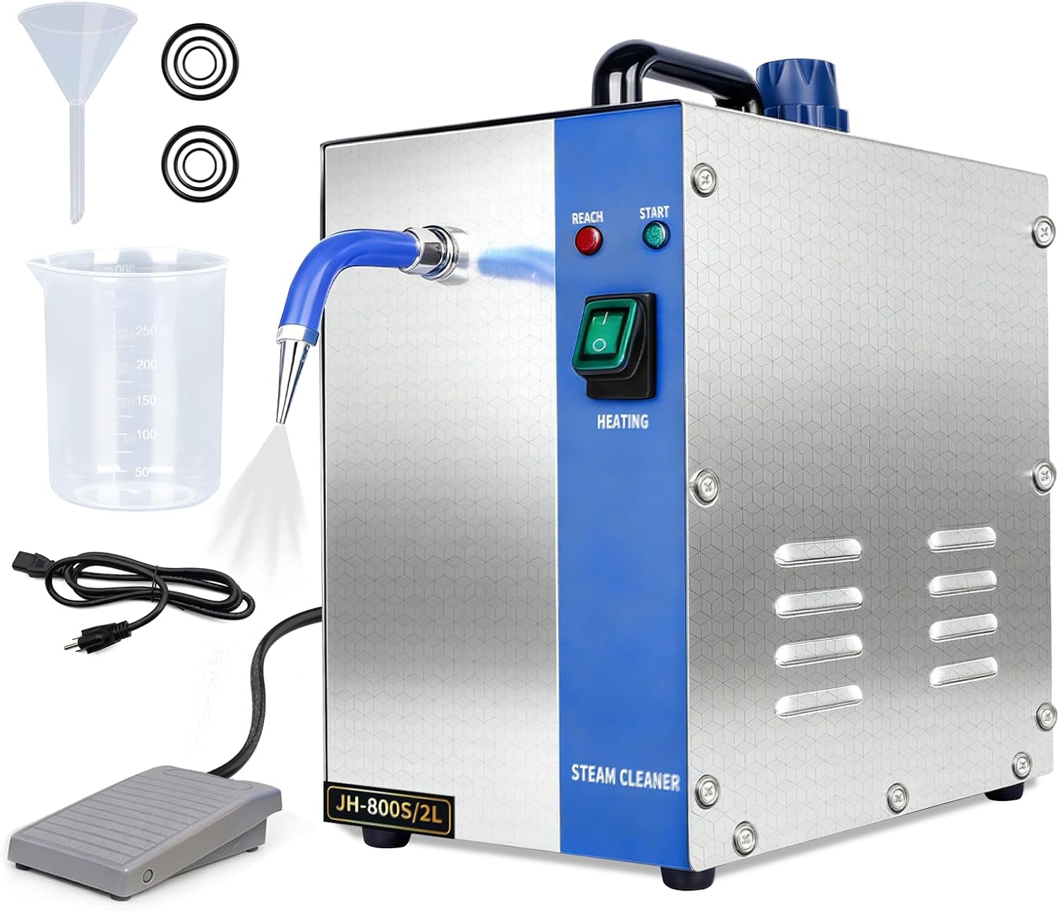 Ewelry Steam Cleaner, 2L/0.52 Gal Professional High-Pressure 135°C/275°F, 8-Min Fast Heat Up,– for Silver, Gold, Gem & Diamond Jewelry Cleaning