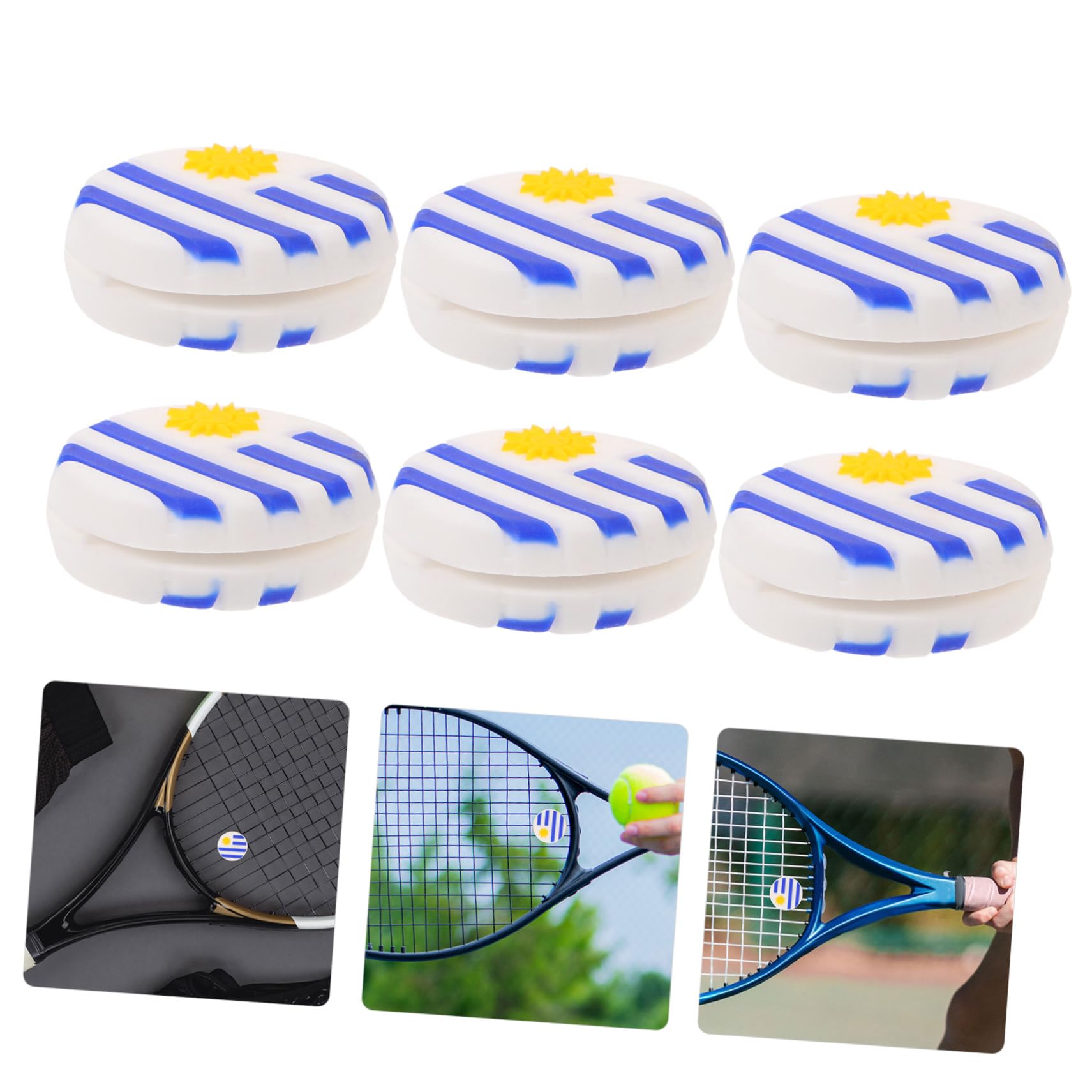 INOOMP Amortiguadores De Vibración Raquetas De Tenis Absorción De Instalación Accesorio Y Compacto Estabilidad