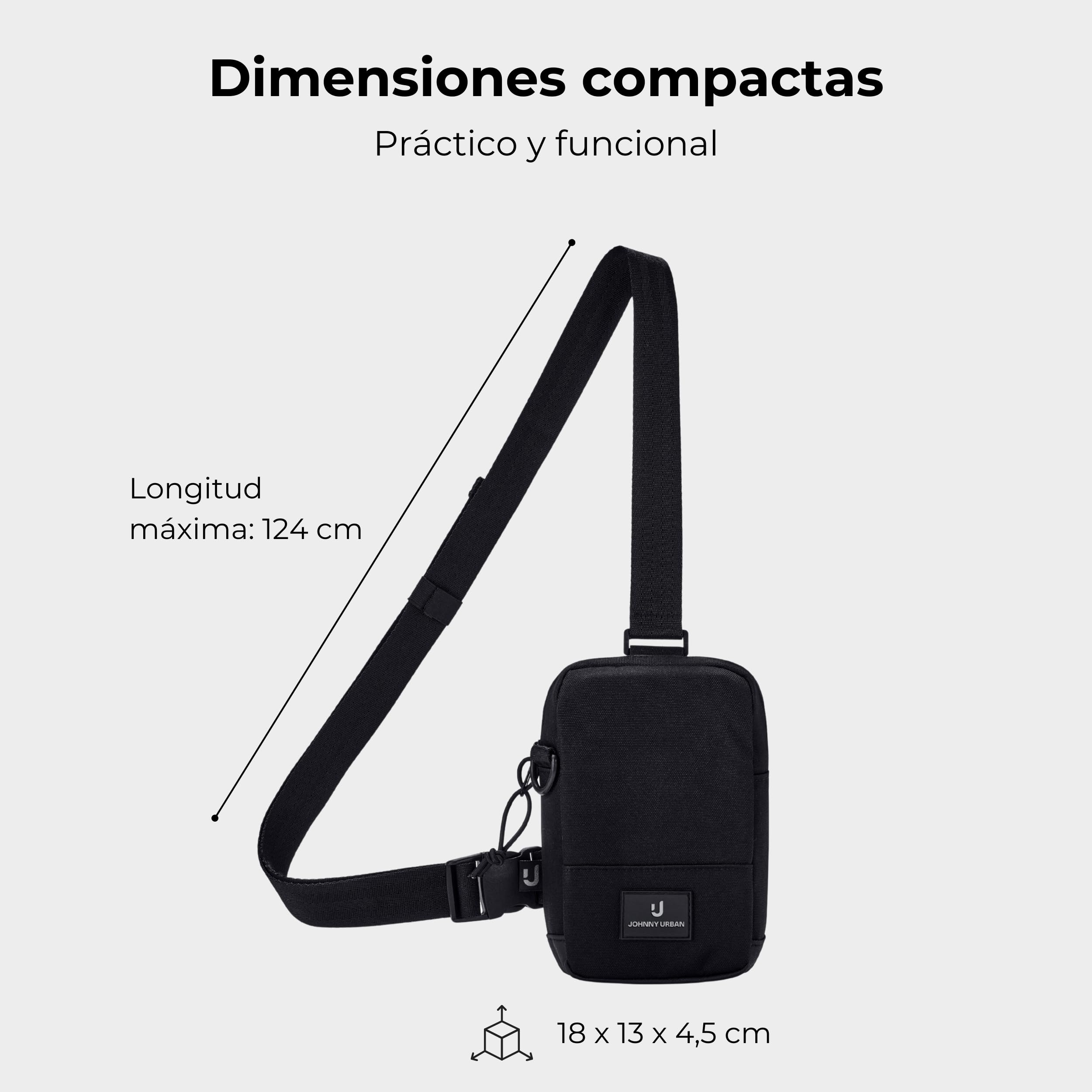 Johnny Urban Sling Bag Señoras Hombres - Arthur - Crossbody Bolso de Pecho para Ocio, Viaje, Senderismo, Festival - Compartimento para Móvil, Llaves, Cartera - Repelente al Agua