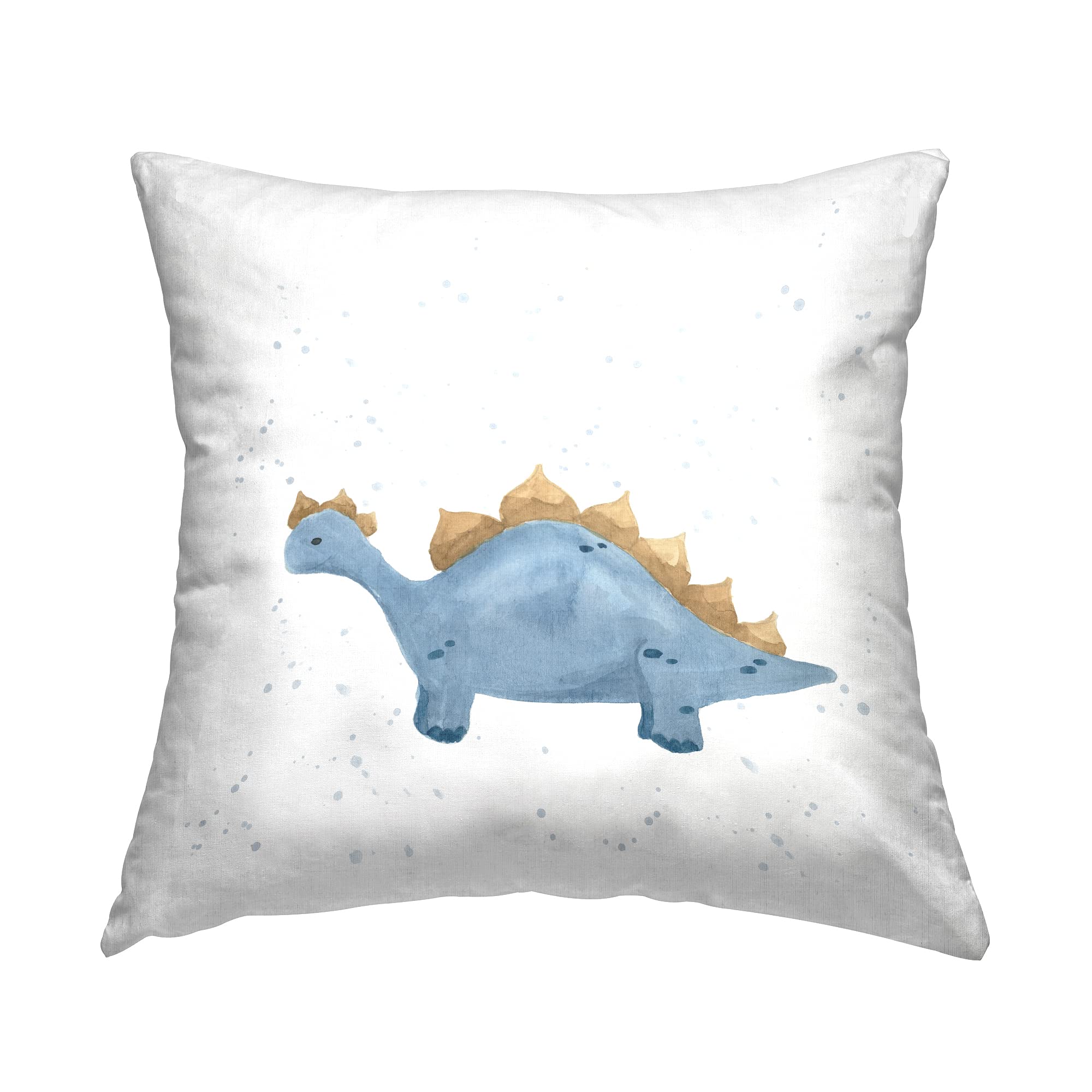 Stupell Industries Blue Nursery Dinosaur Design by Lucille Price Throw Pillow, 18 x 18