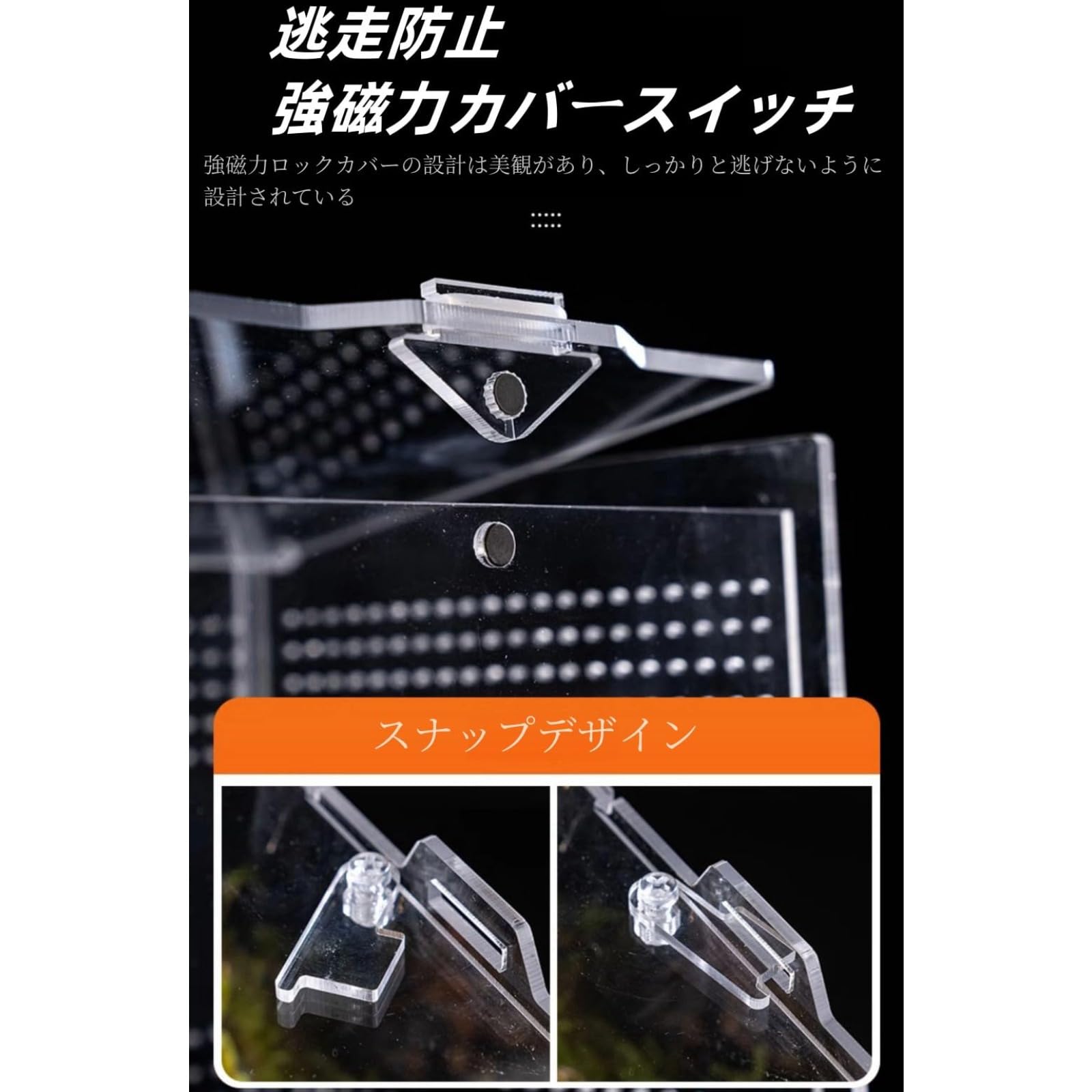Amazon | haoyunjianjiak 爬虫類飼育箱 レプタイルボックス換気