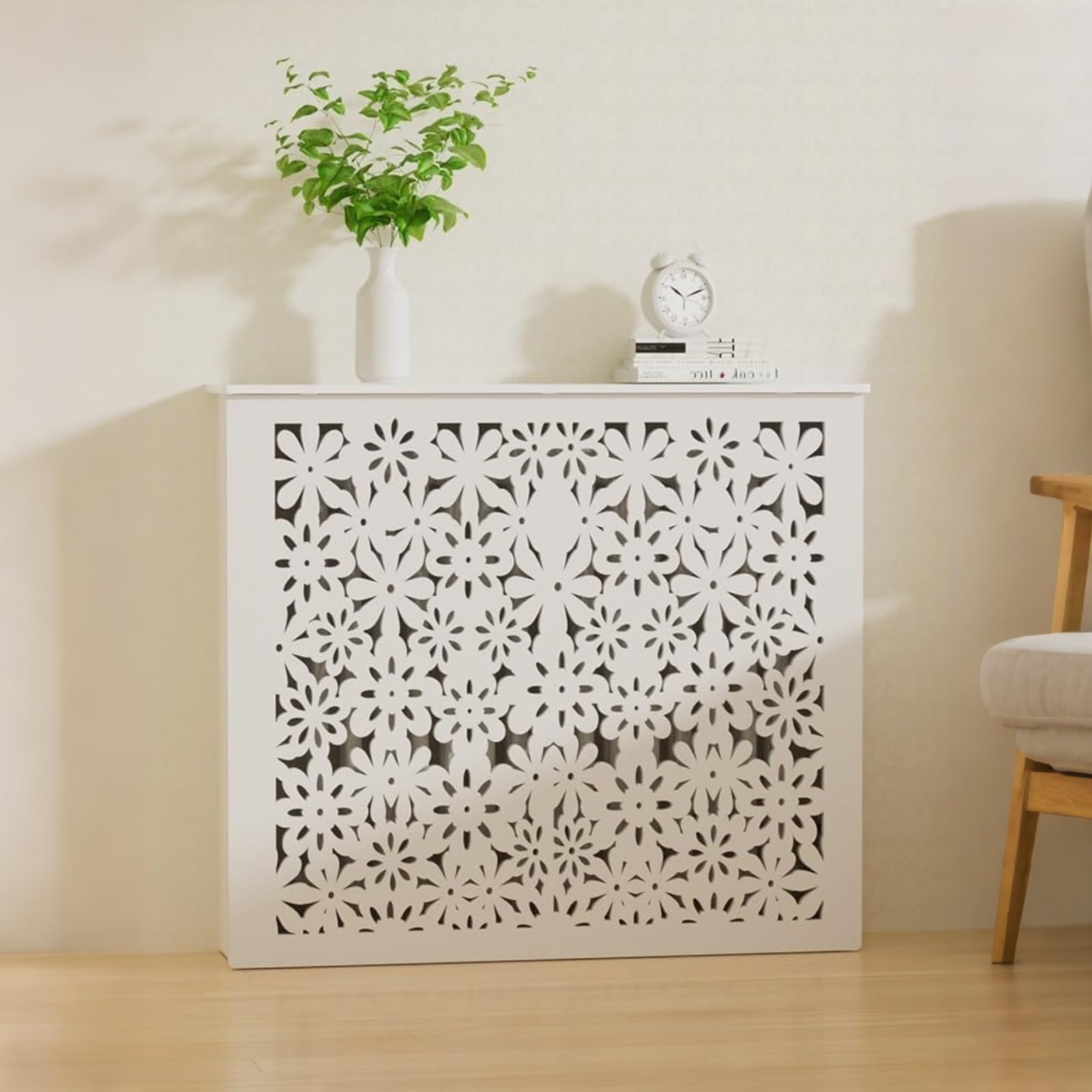 Heater Covers Vented Safety Steam Decorative Radiator Cover, Hide Cluttered Pipes Protective Heating Cabinet for Home & Office, for Home Decor and Safe(23.5" W x 31.5" H x 7.5" D)