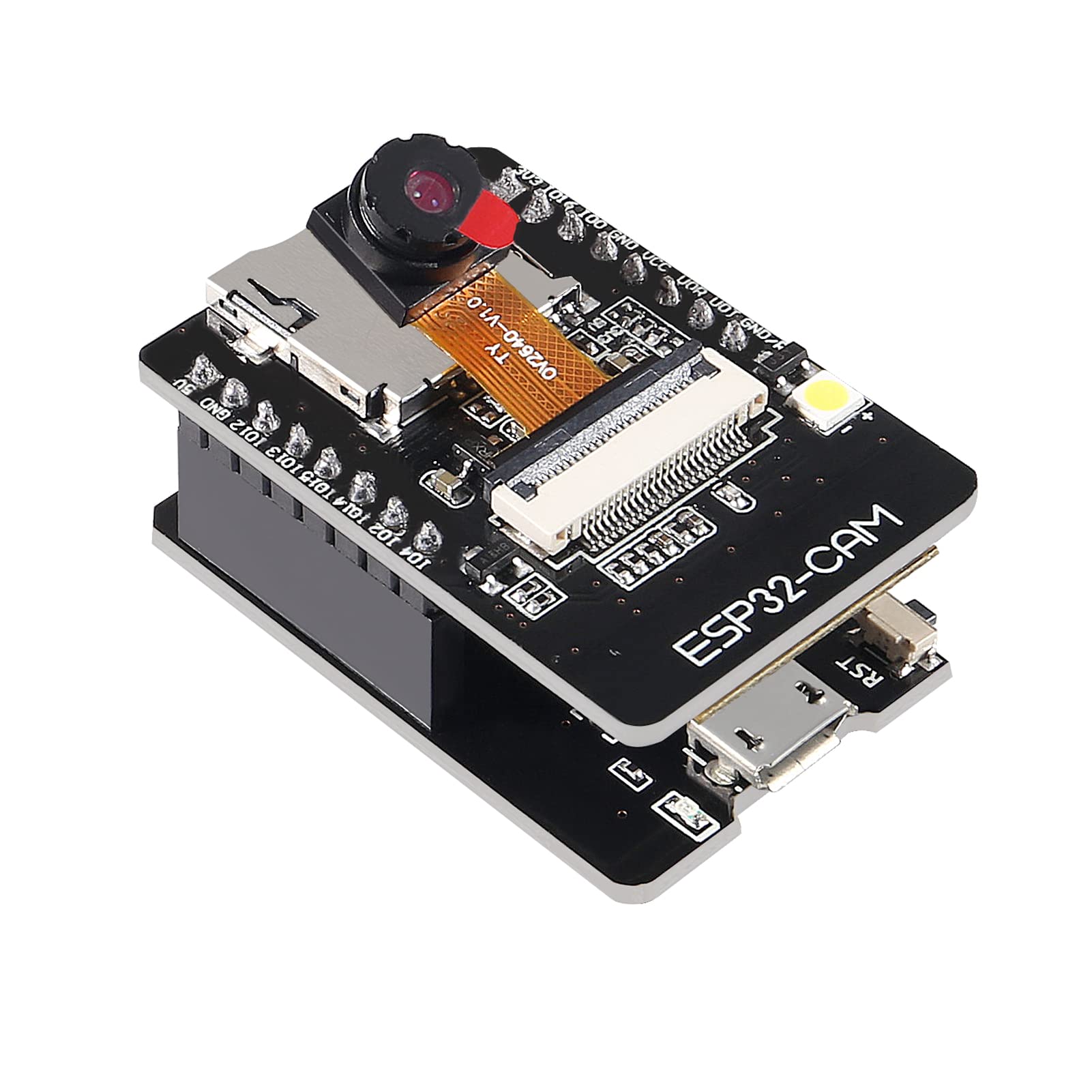 Kit 2x ESP32-CAM Con Fotocamera OV2640 E Scheda MB – Modulo WiFi Bluetooth Dual-core Con Type-C, Slot TF E Antenna IPEX Per Arduino IoT
