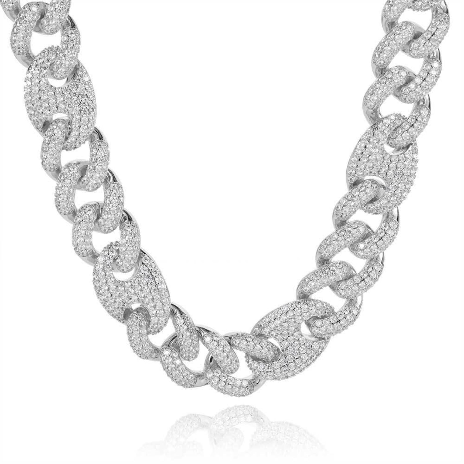 Chaîne cubaine glacée extra brillante avec fermoir boîte robuste - 8