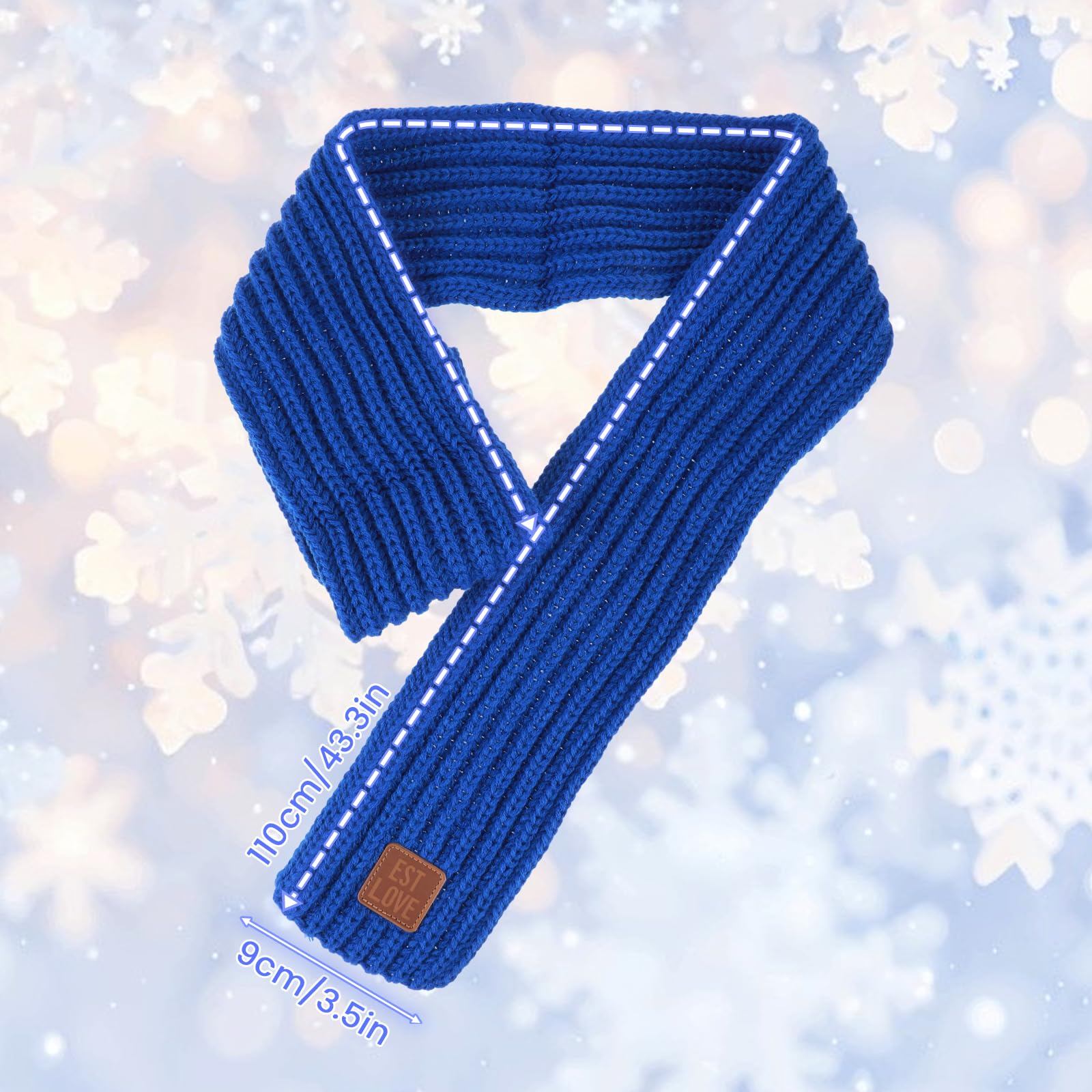 Abeillo Bufanda de punto para niños y niñas suave cálida invierno