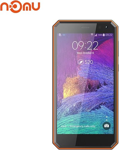 Rugged Smartphone Nomu IP68 Outdoor Phones International Unlocked 5 0 inch FHD Android 7 0 LTE Dual Sim RAM 16G ROM ROM 5 0MP 13 0MP Dual Camera for Hiking Ski ing Sport  Orange 