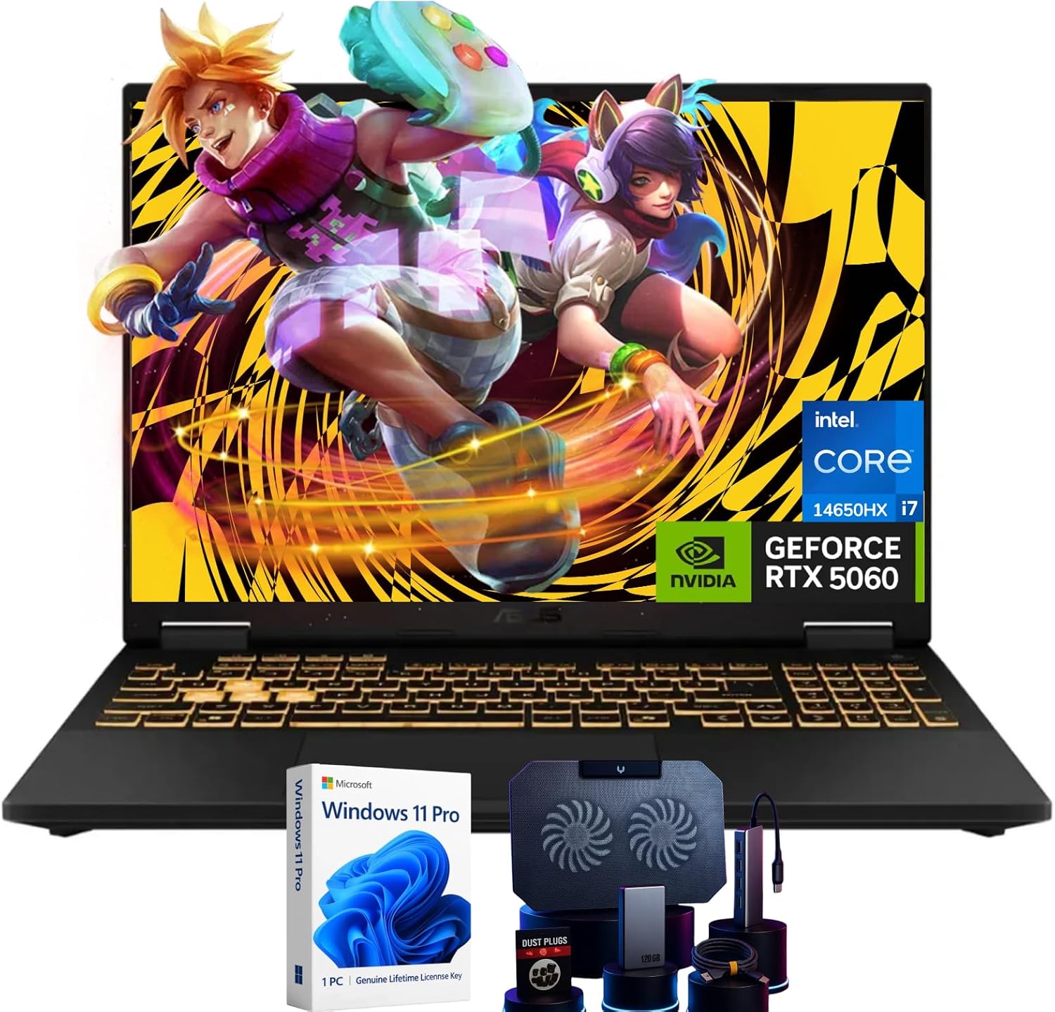 ASUS TUF F16 2025 Model Gaming Laptop – 16″ FHD+ Anti-Glare 165Hz Display • Intel 16-Core i7-14650HX • NVIDIA GeForce RTX 5060 • Windows 11 Pro • WiFi 6E • Backlit Keyboard • 64 GB RAM + 2 TB SSD