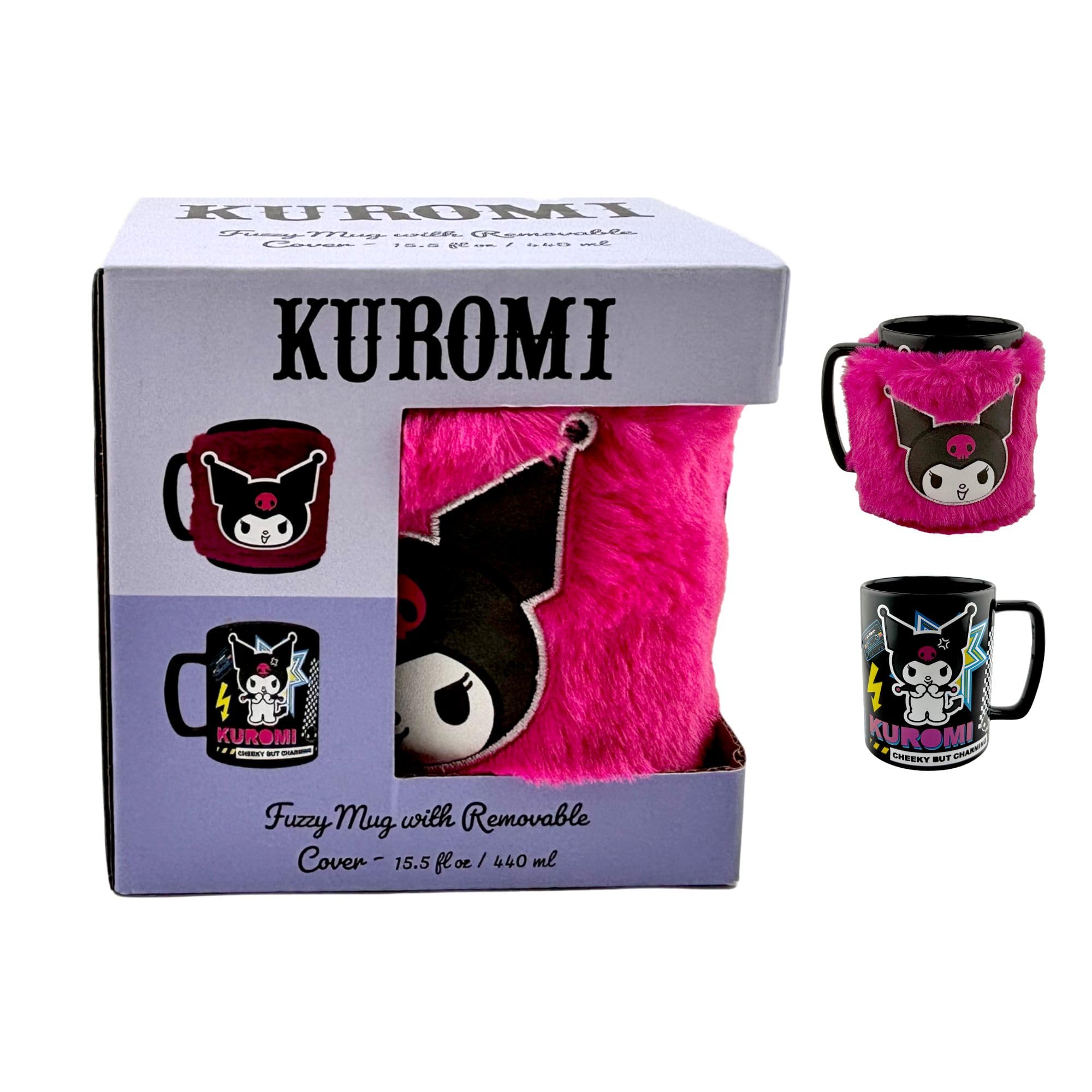 Pyramid International KUROMI FUZZY MUG - Stylish Kuromi Design, Suitable for Hot or Cold Beverages, Comfortable Grip, Great Gift for Kuromi Fans, Durable and Microwave Safe, Pink