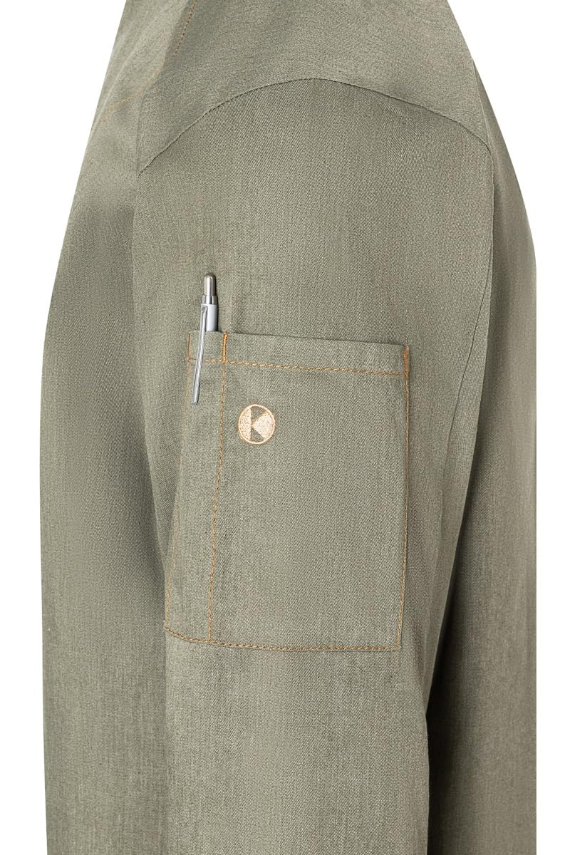 Karlowsky Kochjacke Jeans-Style Vintage Moss Green - Größe 52