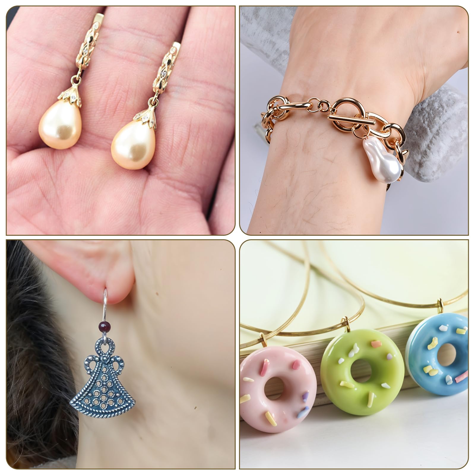 400 Viti Con Occhiello In 3 Misure - Per Gioielli E Fai Da Te