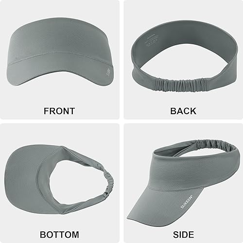 Miniatura 6 de Sukeen Visera elástica refrescante de tamaño libre con protección UV, visera pico para golf, tenis, ciclismo, correr