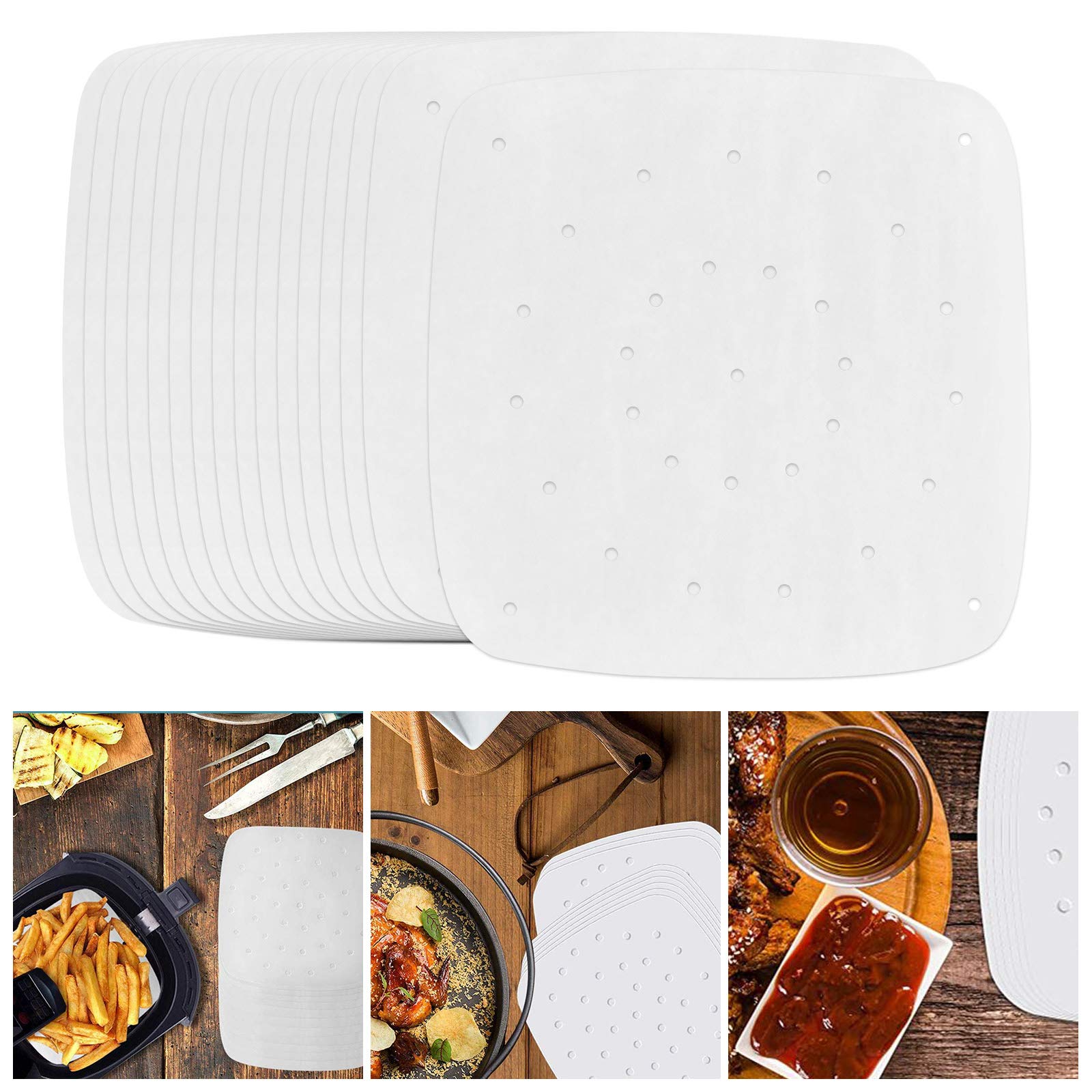 200 Feuilles Papier De Cuisson Papier Sulfurisé Carré 19×19