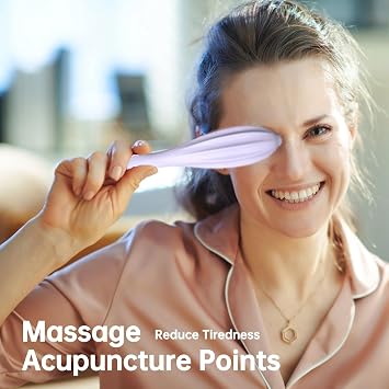 Silicone Facial Massage Roller, Face Massager Skin Lifting Tool Shapes Face Curves, Skin Care Beauty Lifting Contouring Massage Tool Reduces Tiredness Promote Circulation for Women (Pink)