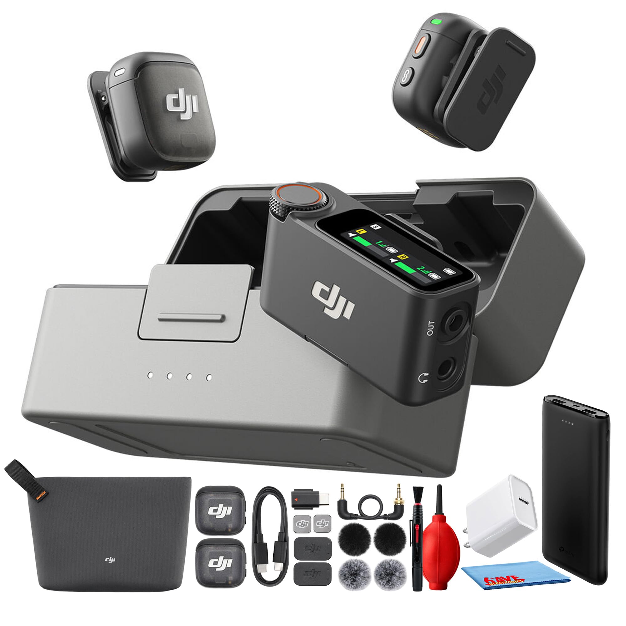 Mic 3 2-Person Wireless Microphone System Camera Smartphone Bundle
