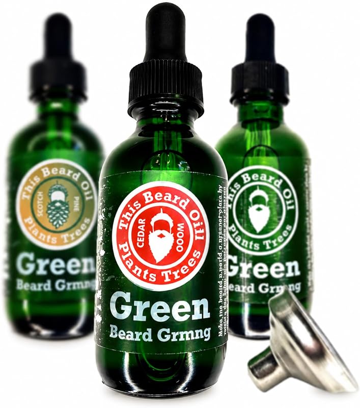 Óleo para barba com fragrância de cedro Green Beard Grmng, com óleos de cânhamo, jojoba, meadowfoam e coco, 1 unidade