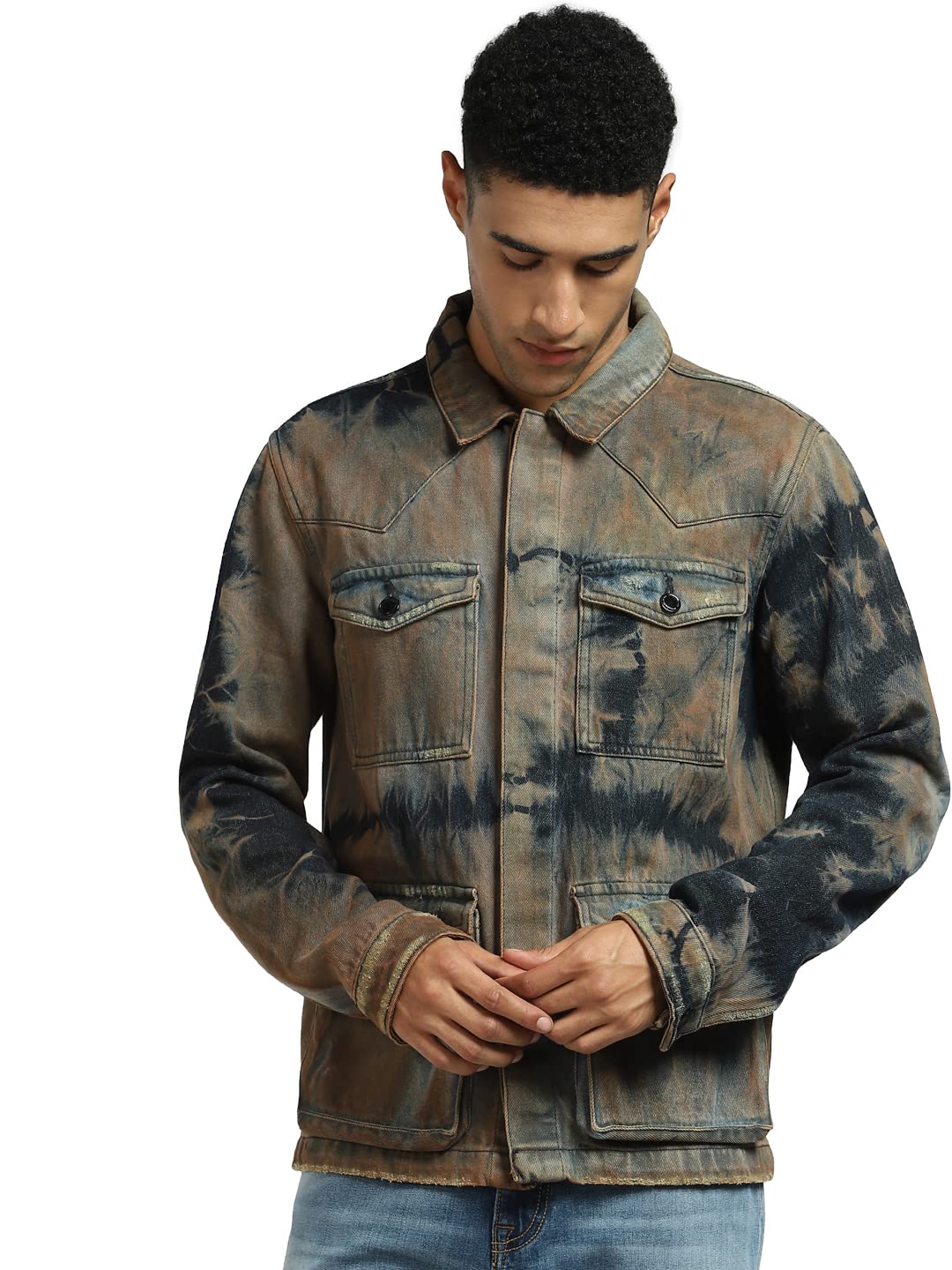 jack & jones Men Black Washed Longline Denim Jacket-picture-48