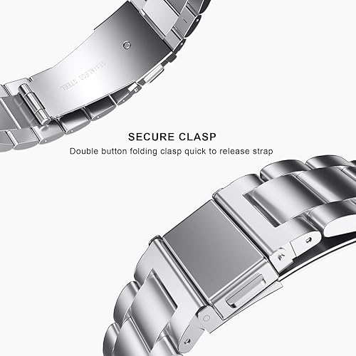 Miniatura 4 de Moorovgi Correa de metal compatible con Google Pixel Watch correa de reloj de acero inoxidable para Google Pixel Watch