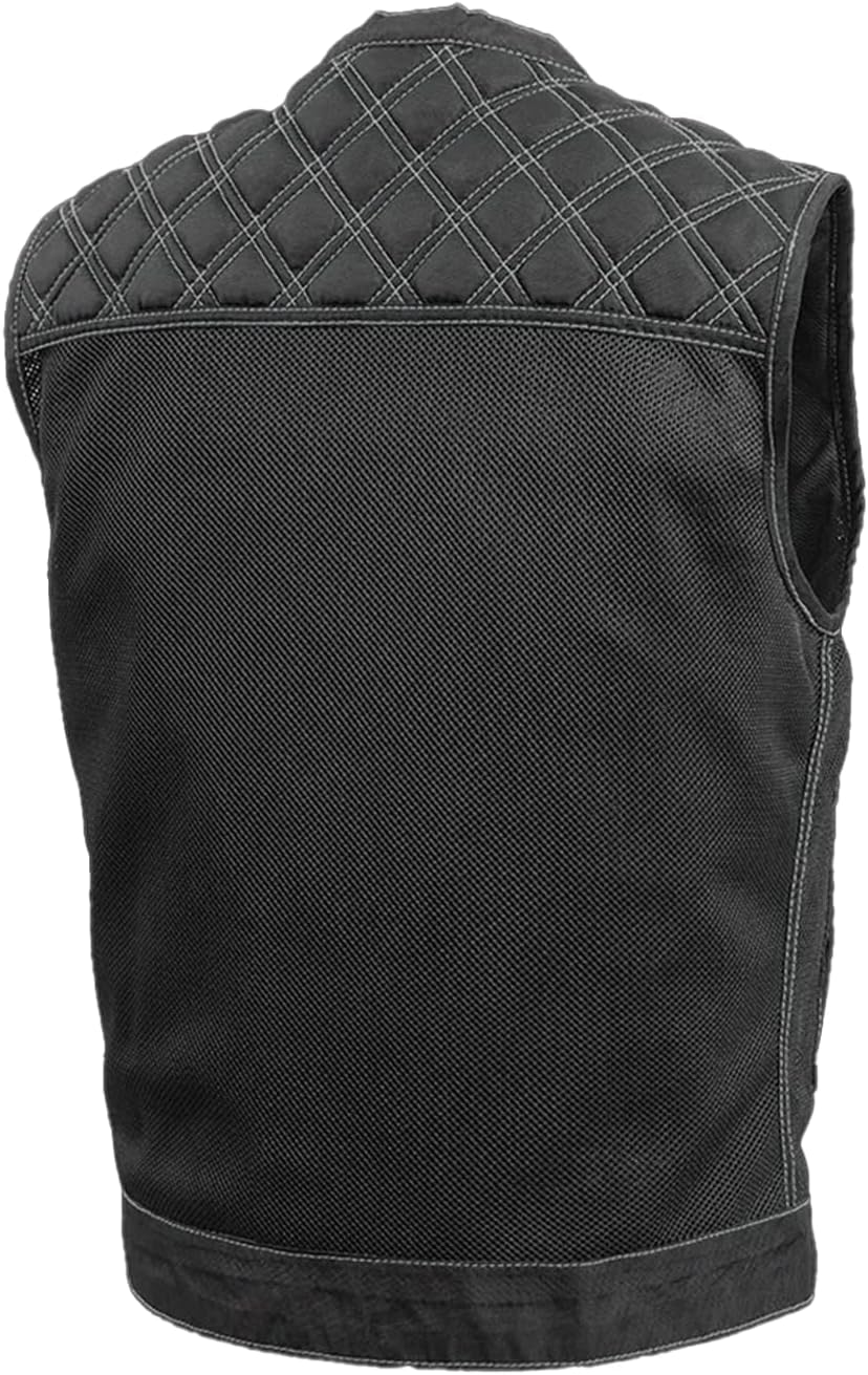 First Mfg Co - Downside - Men's Motorcycle Biker Riding Leather Vest