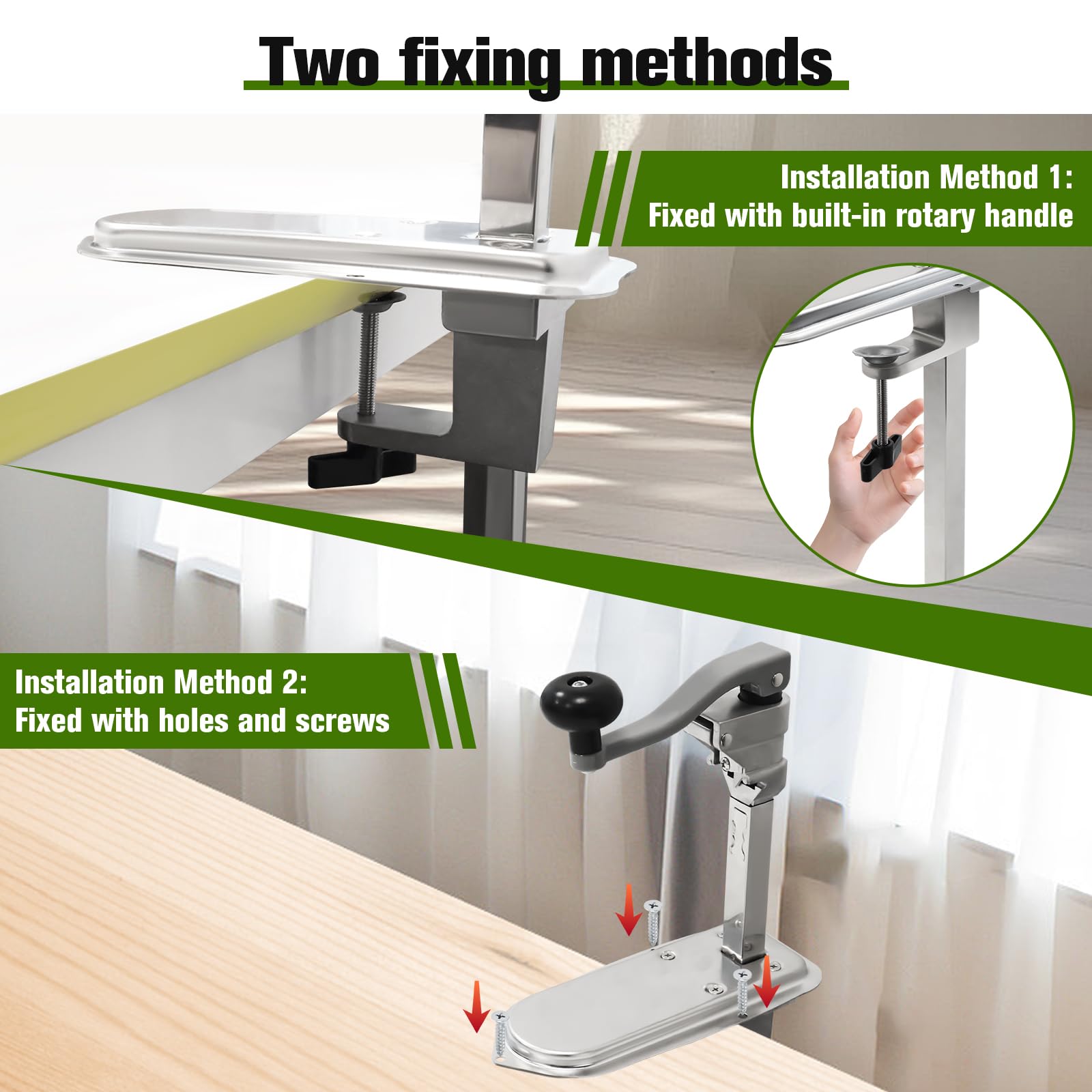59 cm Abrelatas de Mesa de Acero Inoxidable | Abrelatas de Banco Manual, Abridor de Conservas para Cocinas Profesionales